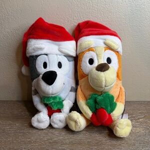 Animal Adventure 9-Inch Santa Bingo and Muffin Plush New